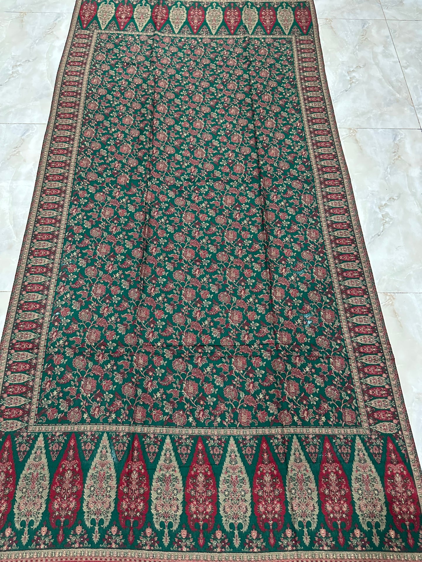 Green Zari Kani Shawl