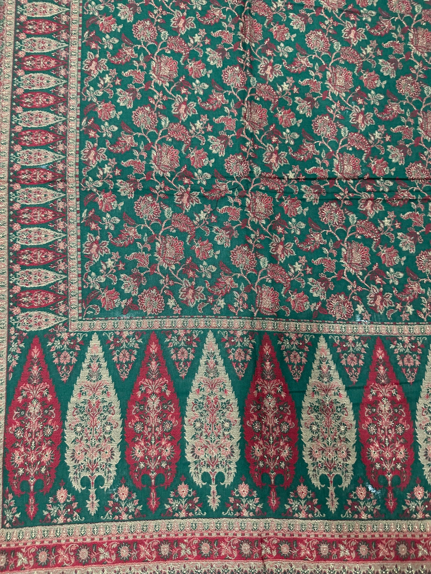 Green Zari Kani Shawl