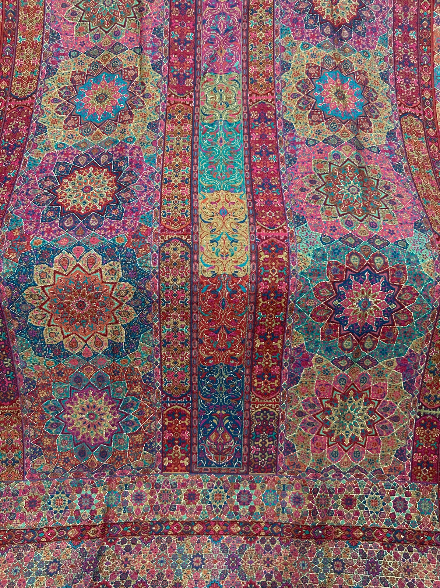 Triple Kani with Zari Shawl