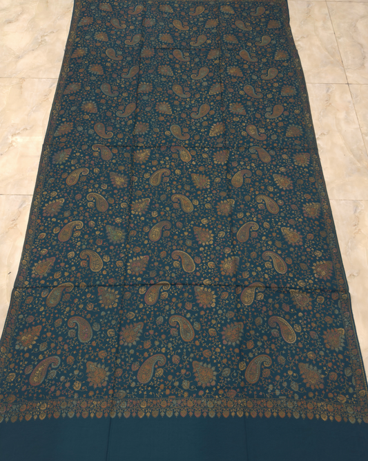 Sea Blue Sui Jama Shawl