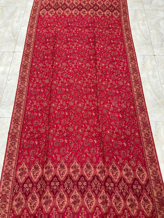 Red Zari Kani Shawl