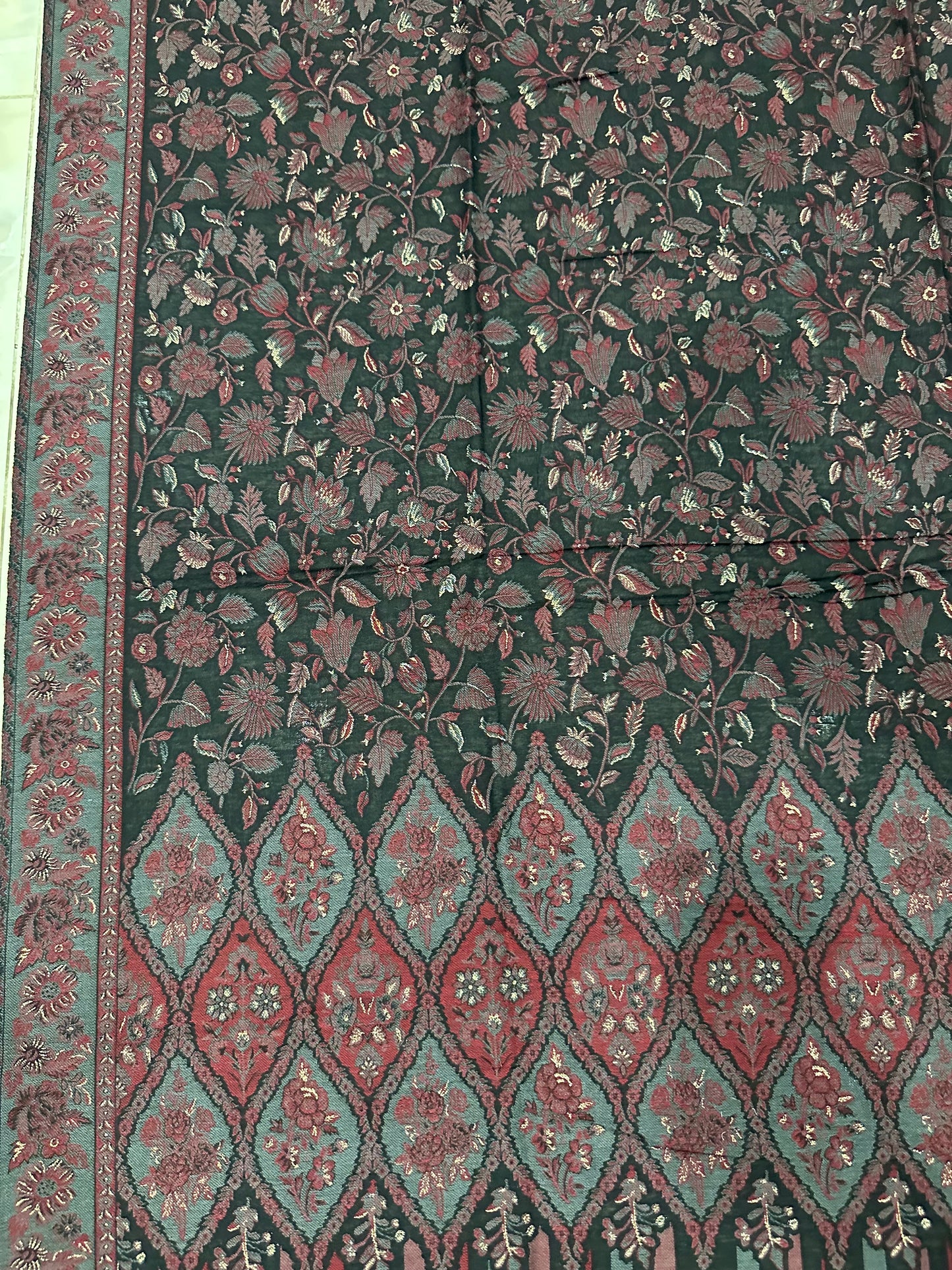 Black Zari Kani Shawl