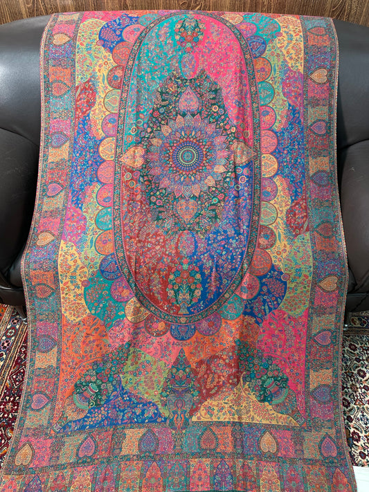 Triple Kani with Zari Shawl