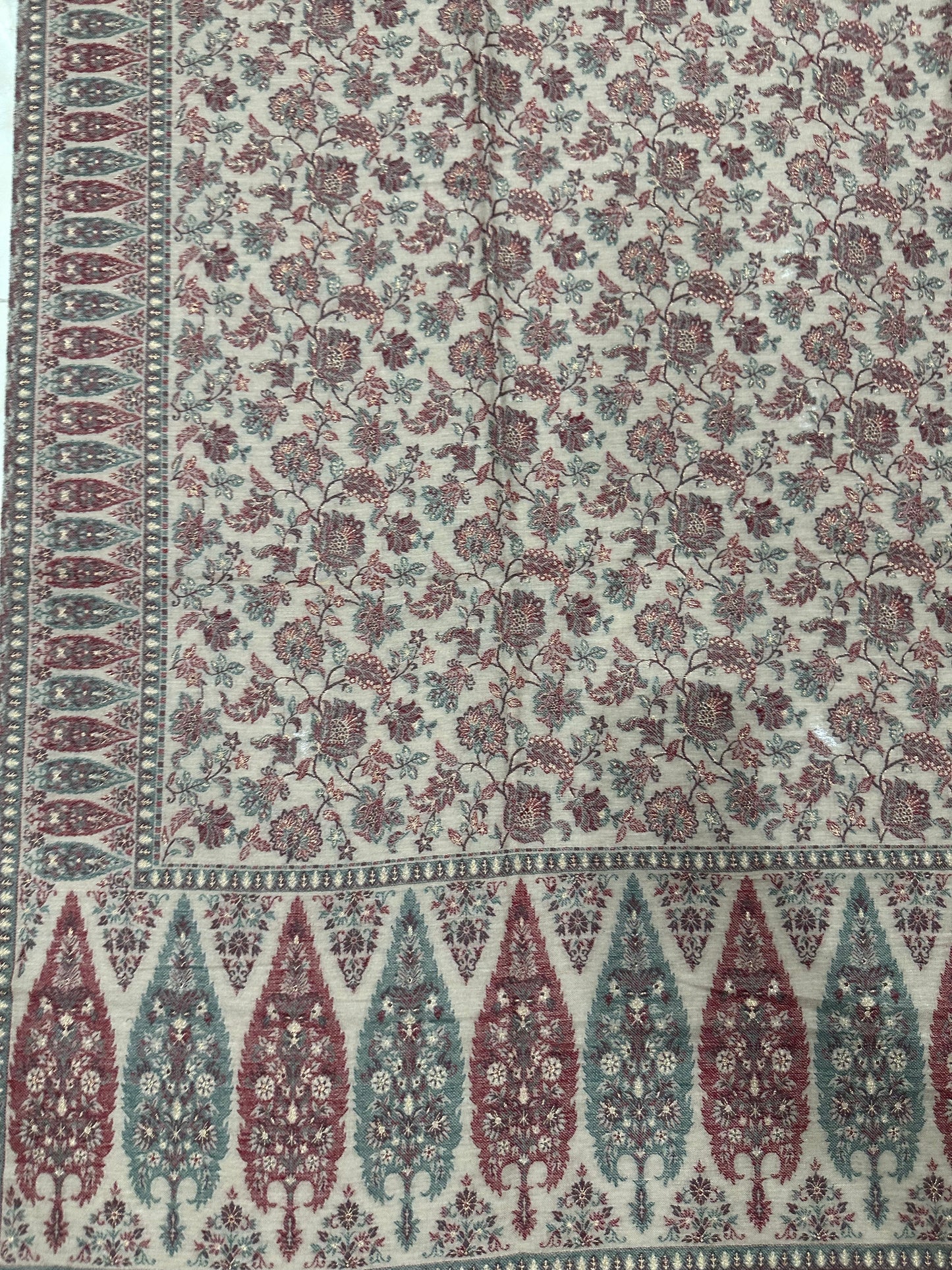 Beige Zari Kani Shawl