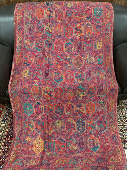 Triple Kani with Zari Shawl