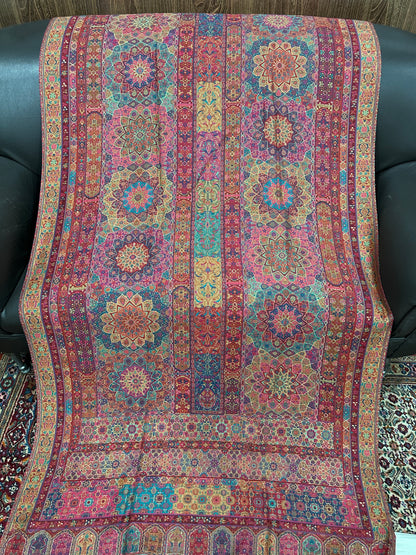 Triple Kani with Zari Shawl