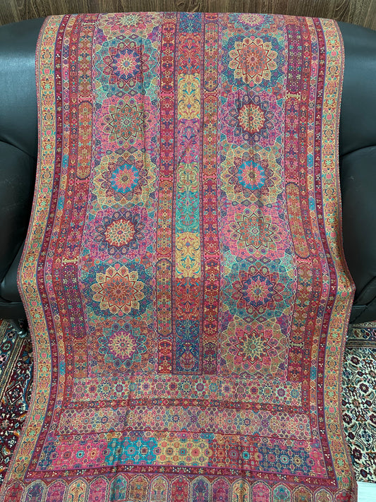 Triple Kani with Zari Shawl