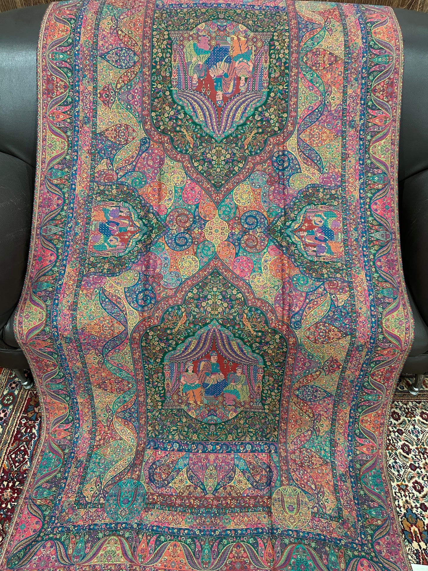 Triple Kani with Zari Shawl