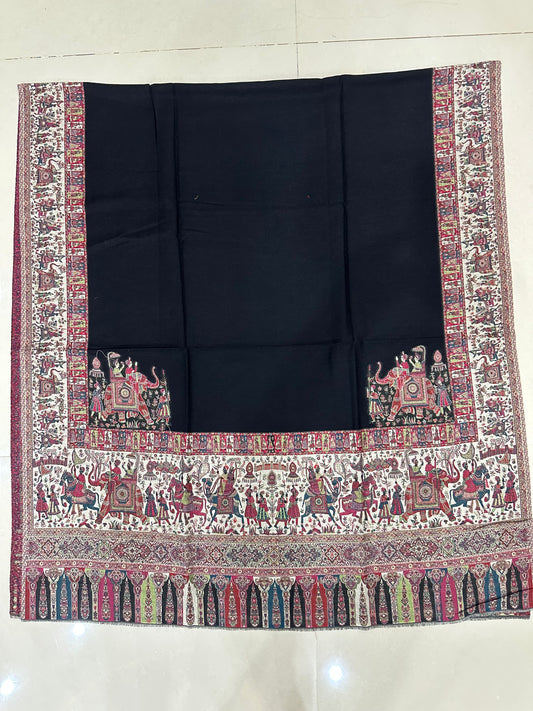 Black Kani Dholki Shawl