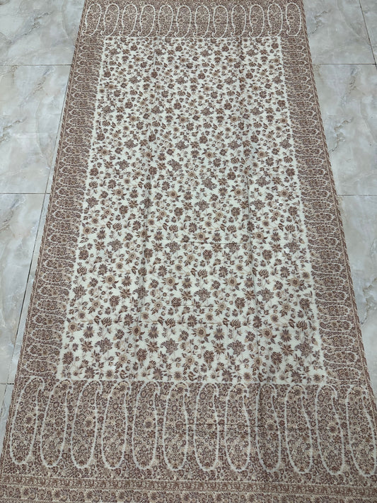 White Zari Kani Shawl