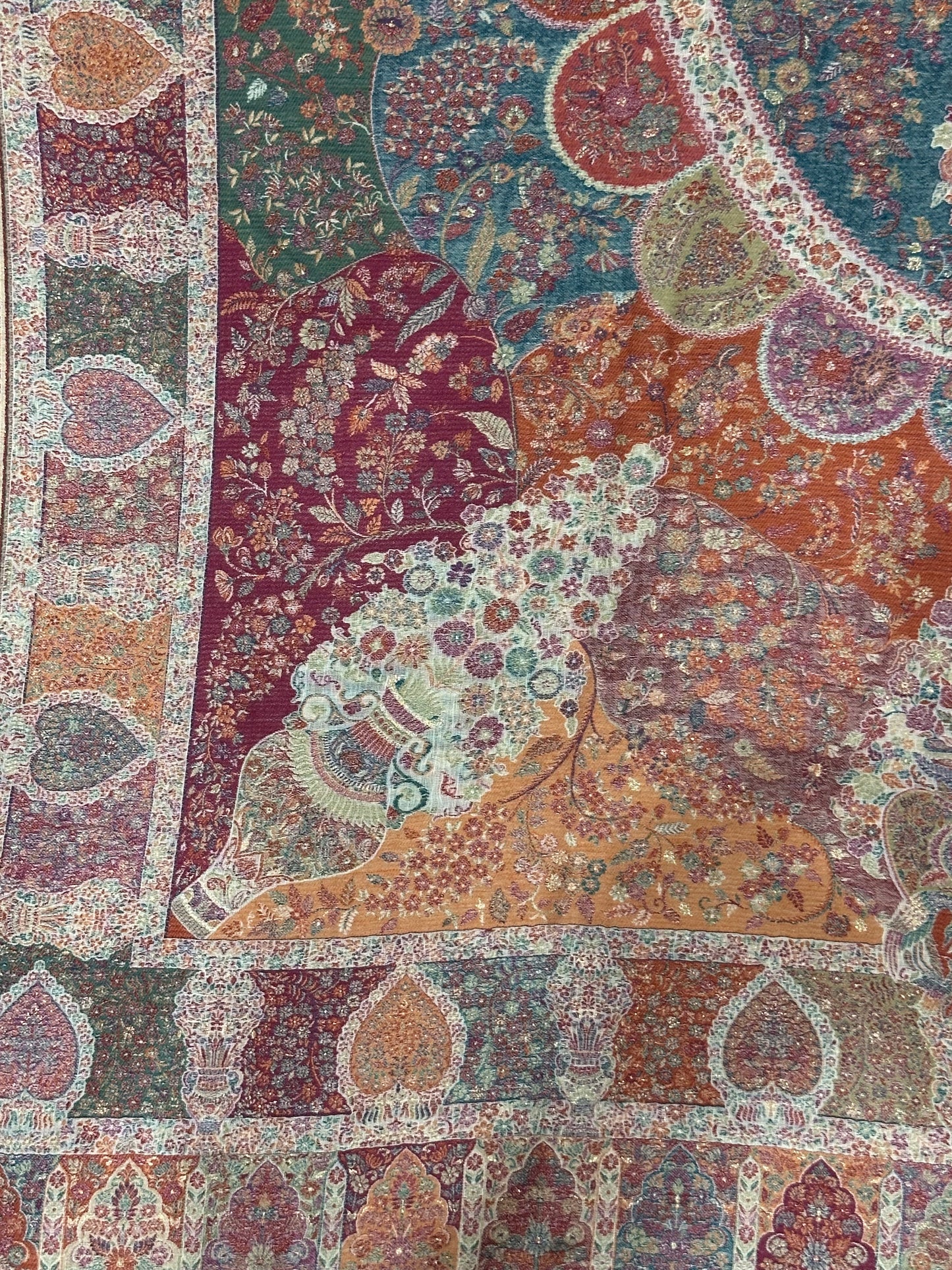 Triple Kani with Zari Shawl