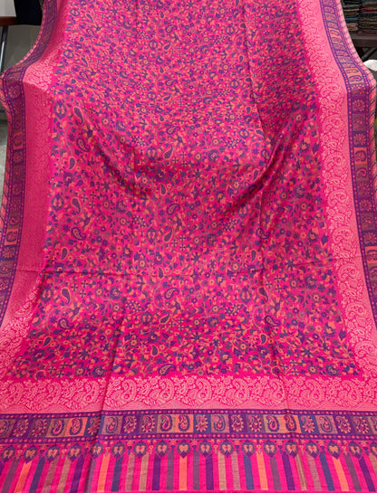 Pink Zari Kani Shawl