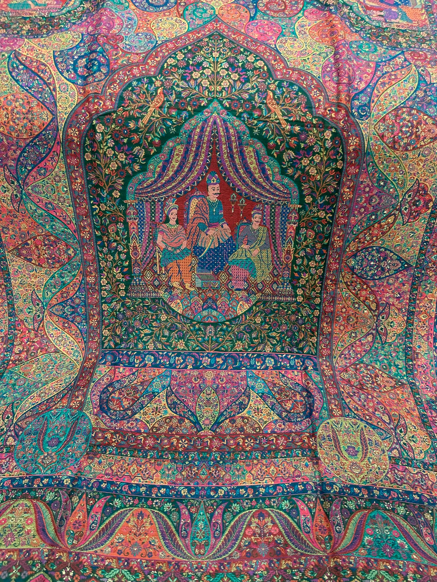 Triple Kani with Zari Shawl