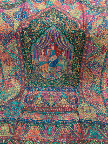Triple Kani with Zari Shawl