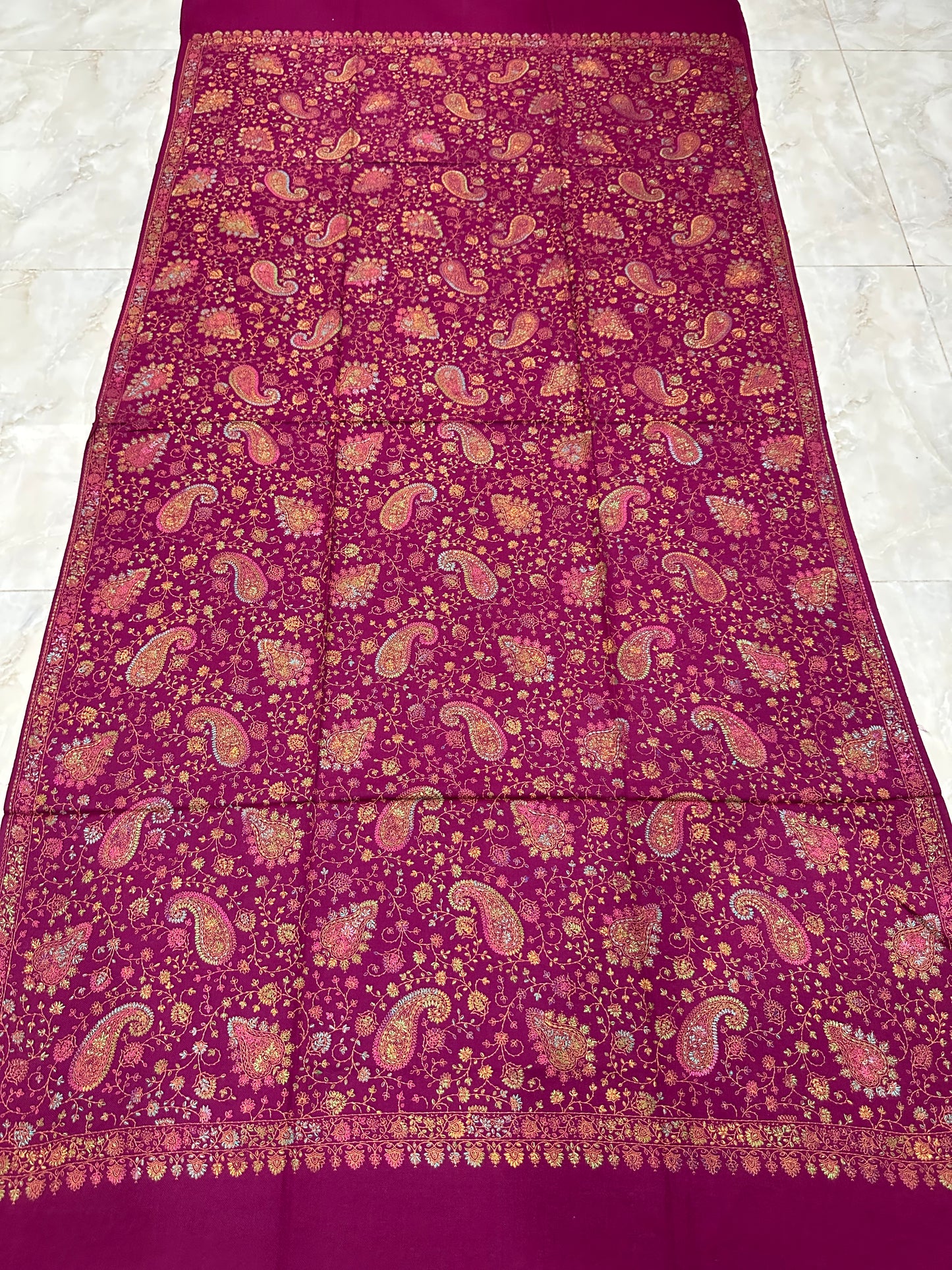 Magenta Sui Jaal Shawl