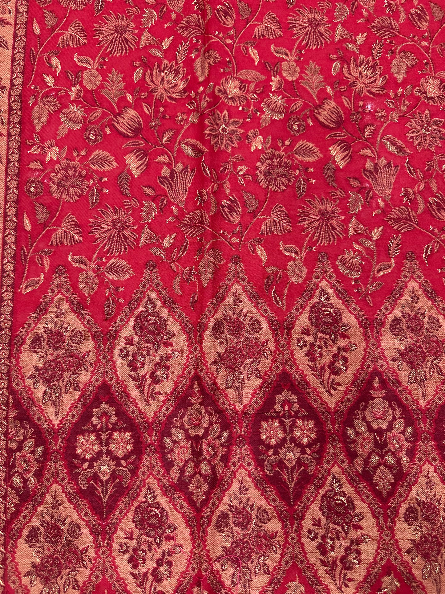 Red Zari Kani Shawl