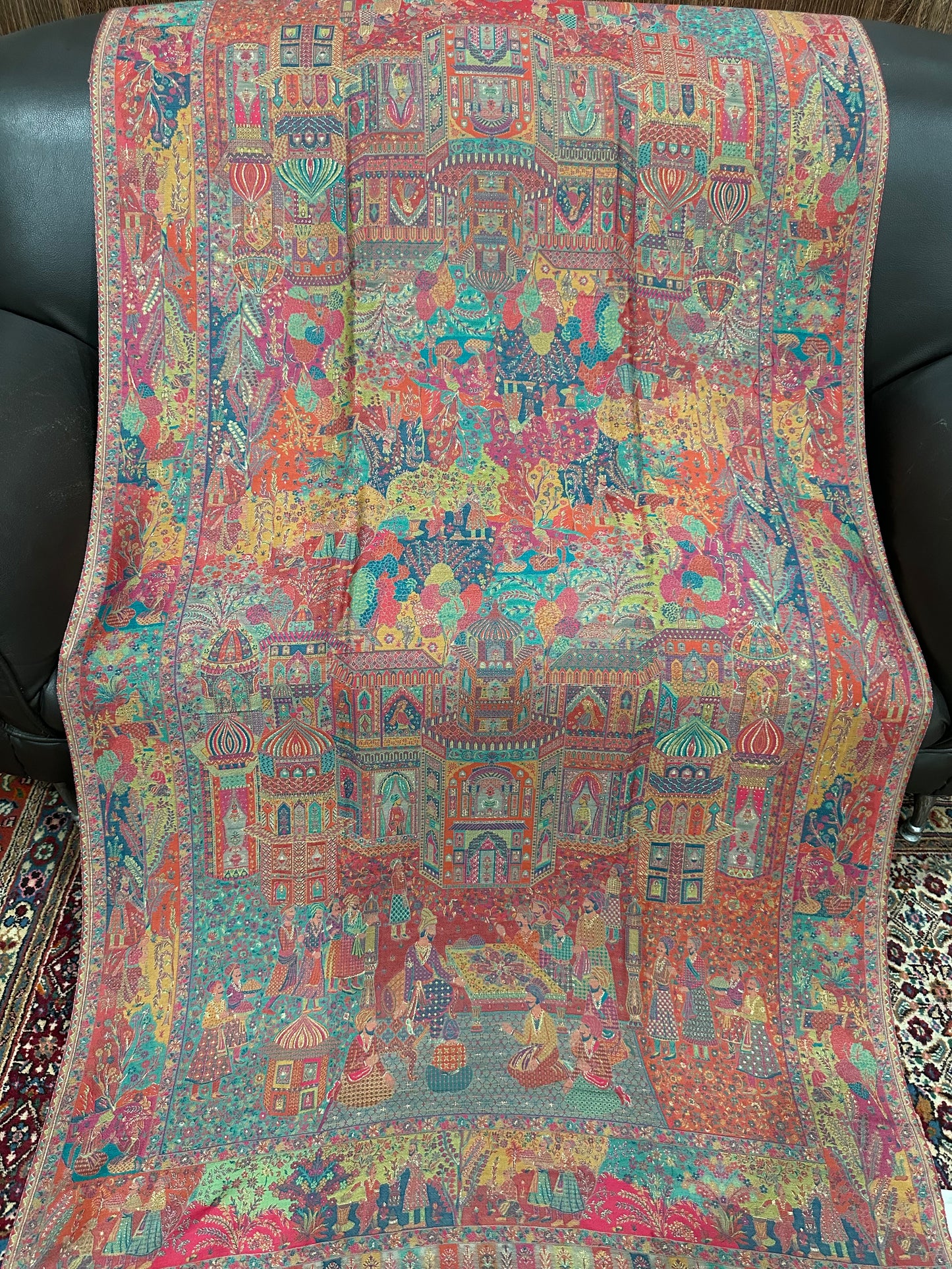 Triple Kani with Zari Shawl