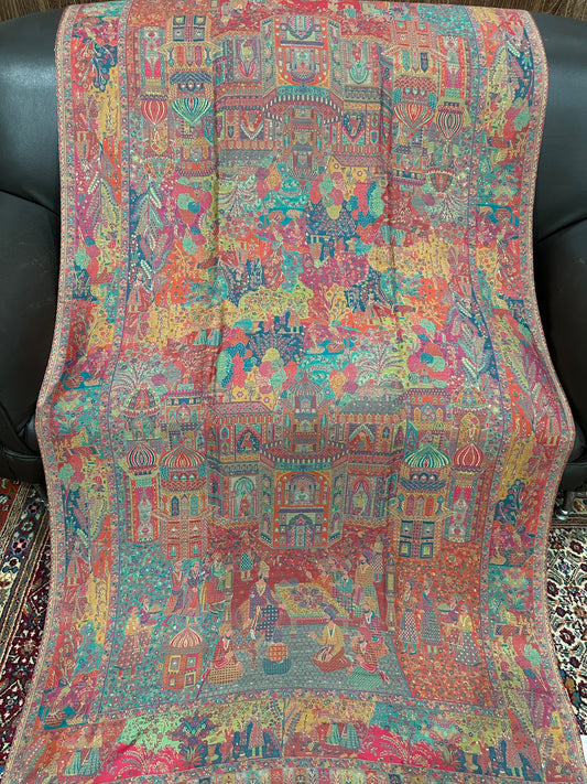 Triple Kani with Zari Shawl