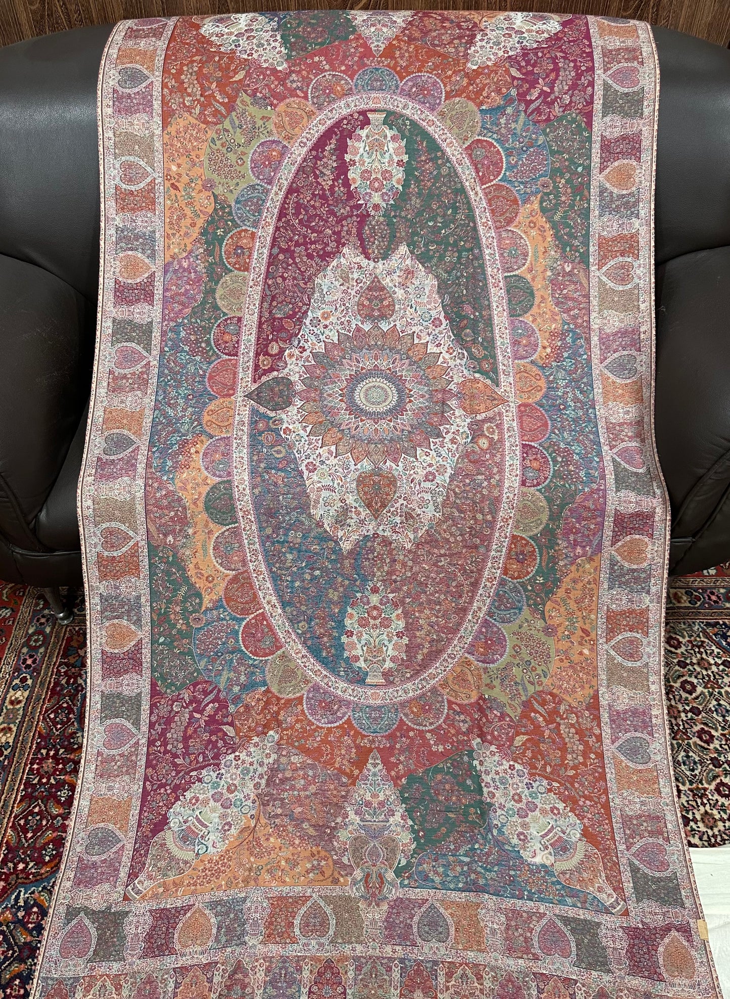 Triple Kani with Zari Shawl