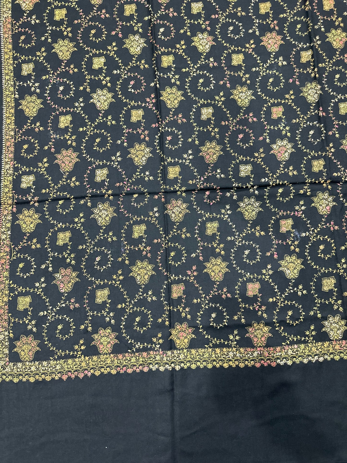 Black Sui Jaal Pashmina Shawl