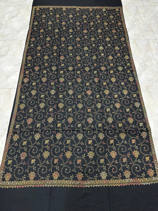 Black Sui Jaal Pashmina Shawl