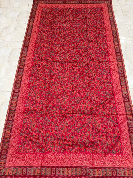 Red Zari Kani Shawl