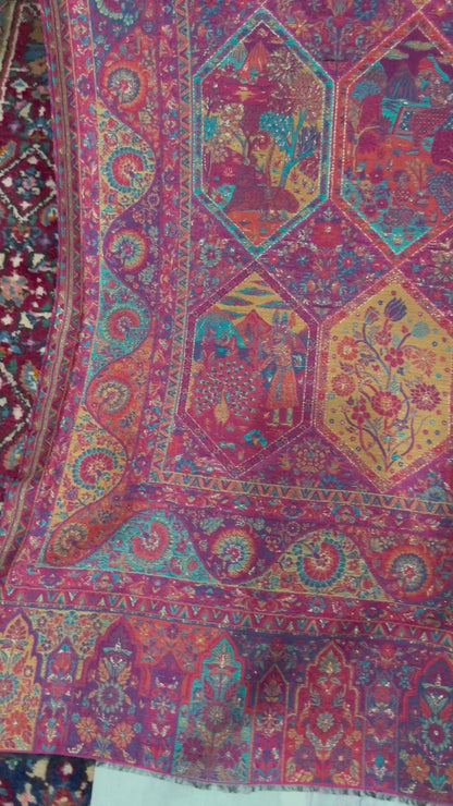 Triple Kani with Zari Shawl
