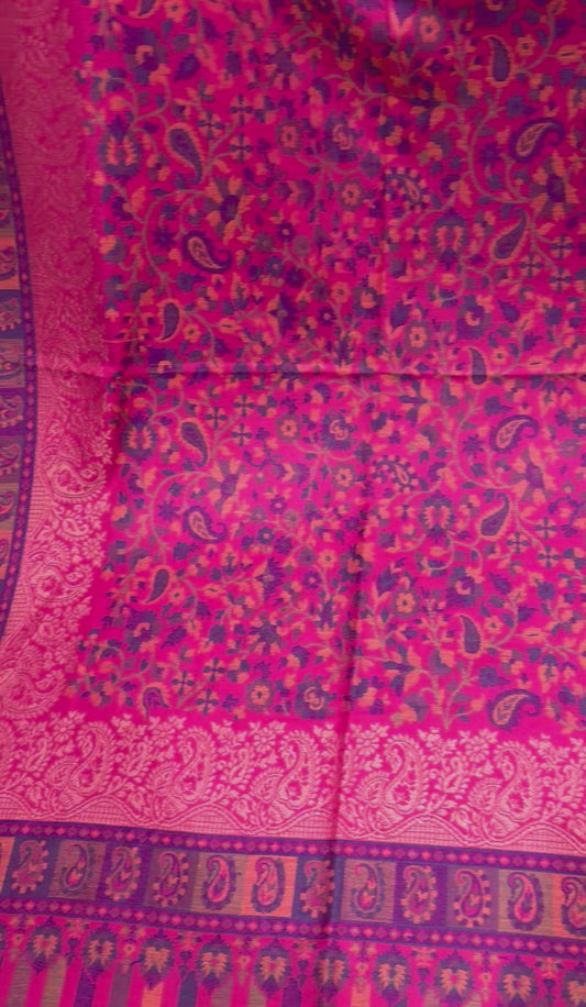 Pink Zari Kani Shawl