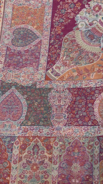 Triple Kani with Zari Shawl