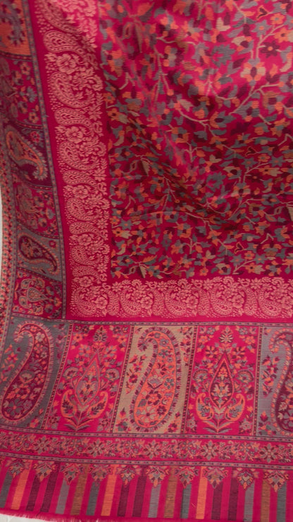 Red Zari Kani Shawl