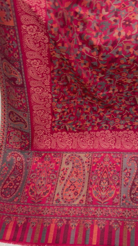 Red Zari Kani Shawl