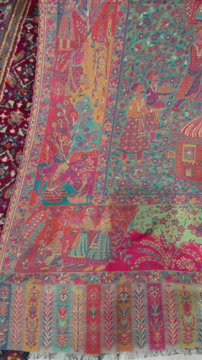 Triple Kani with Zari Shawl