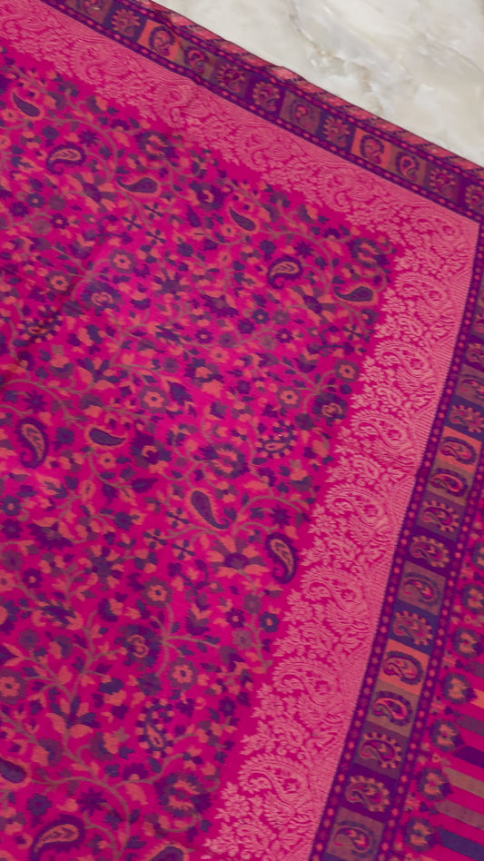 Pink Zari Kani Shawl