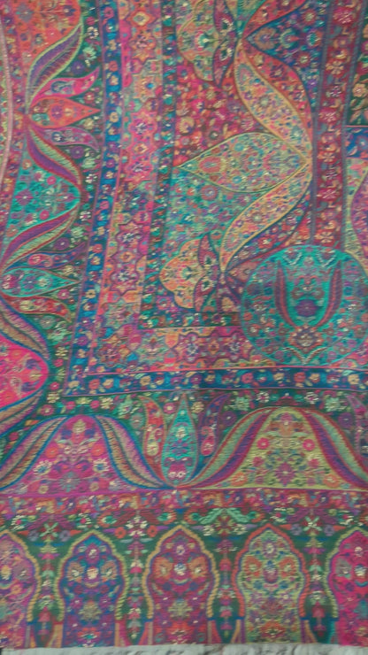 Triple Kani with Zari Shawl